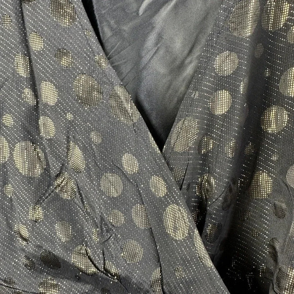 New ModCloth golden record party wrap Dress Size Small large Metallic Gold Black - Picture 6 of 11
